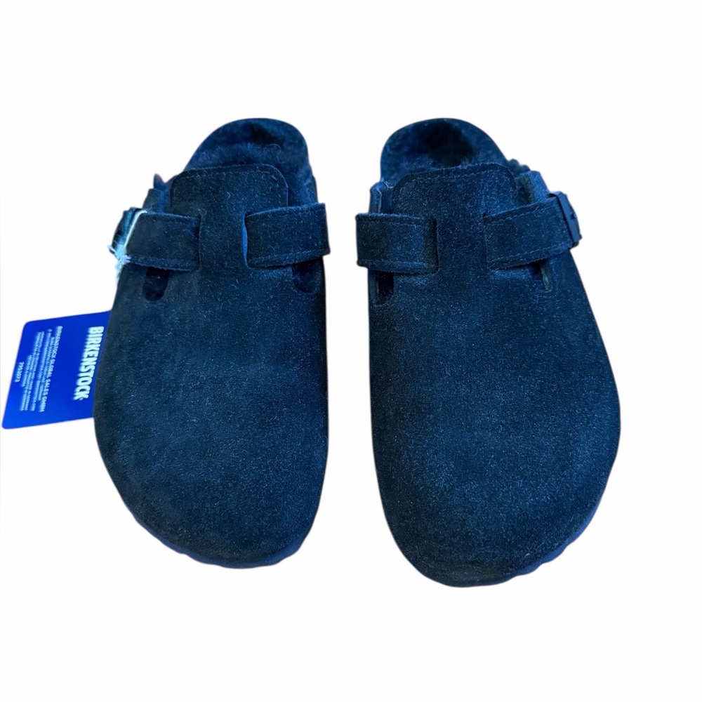 Birkenstock Boston shearling clog. Black size 8 narrow fit. NWT/NIB